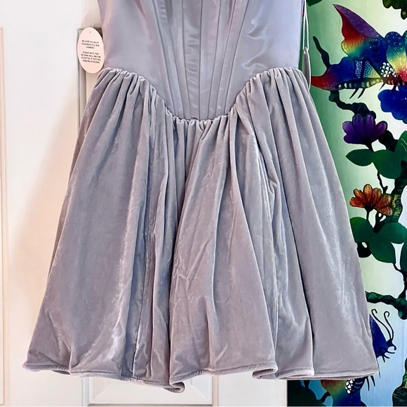 ๐บ๐HP๐๐บ NWT Staud Landscape Mini Dress Silver - Picture 10 of 16